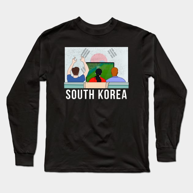 South Korea Fans Long Sleeve T-Shirt by DiegoCarvalho